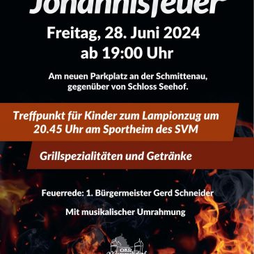 Johannisfeuer in Memmelsdorf am 28.06.2024